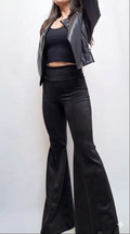 Flare pants gamuza negros