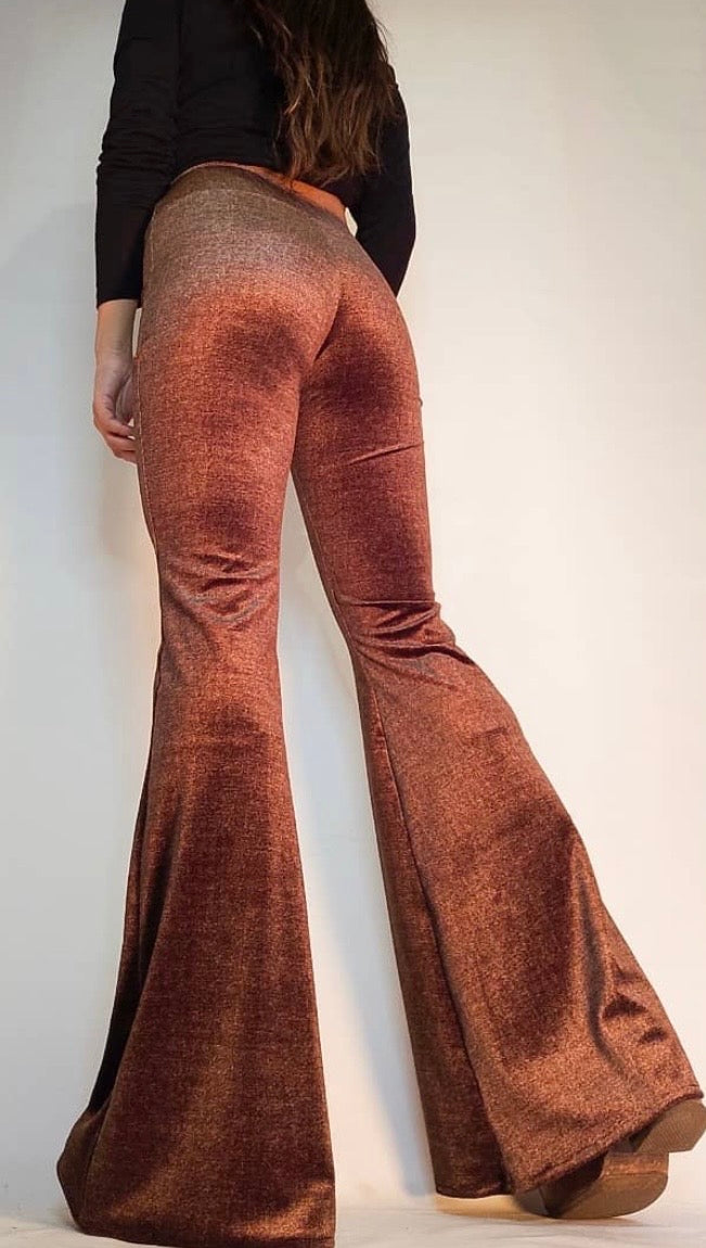 Flare pants terciopelo  café