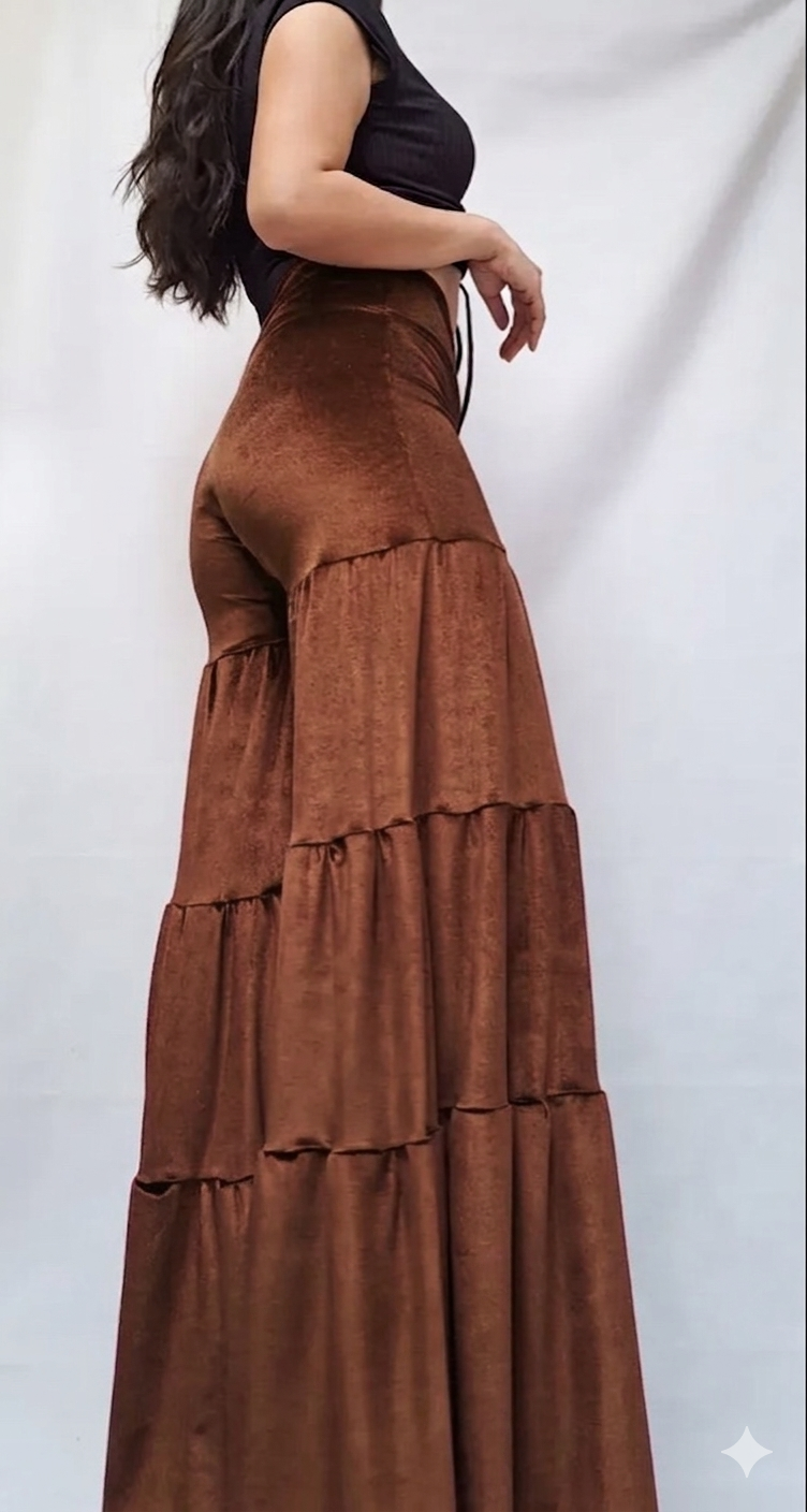 Maxi palazzo Terciopelo café