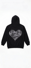 Polerón negro corazón cuero