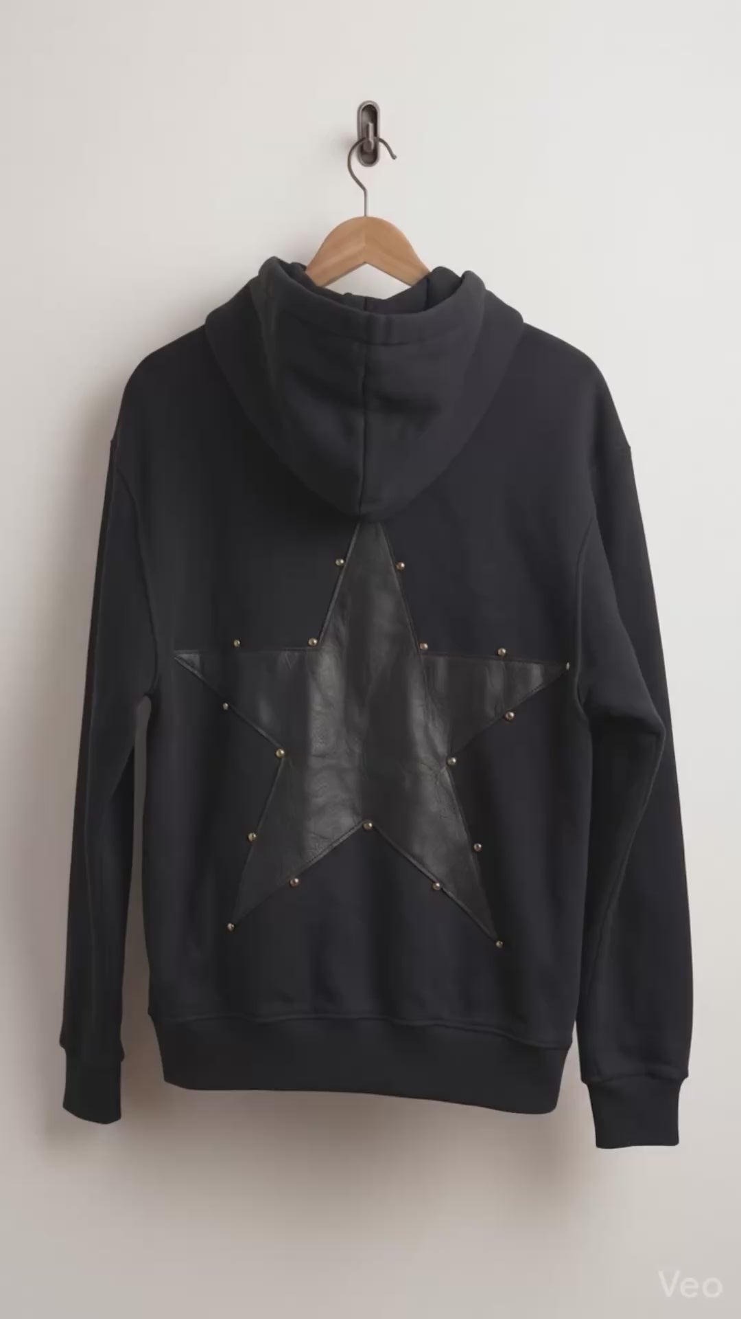 Polerón Star Eco cuero Negro